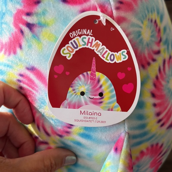 SQUISHMALLOW KellyToys - 16" - Milaina The Tied-Dyed Narwhal - Picture 7 of 9